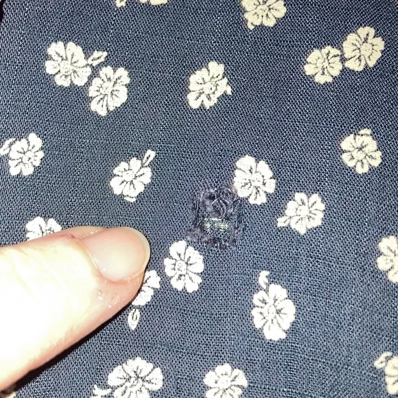 Sonoma peasant maxi length grey and floral print button down dress - Picture 10 of 10